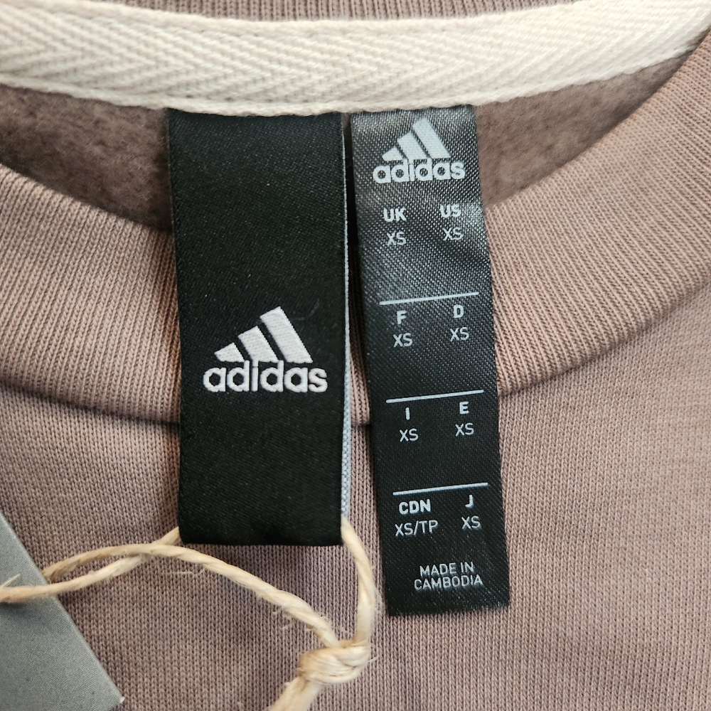 HP! NWT ADIDAS Internal Crew Taupe Long Sleeve Thick Sweatshirt Size XS Mens - Picture 6 of 11